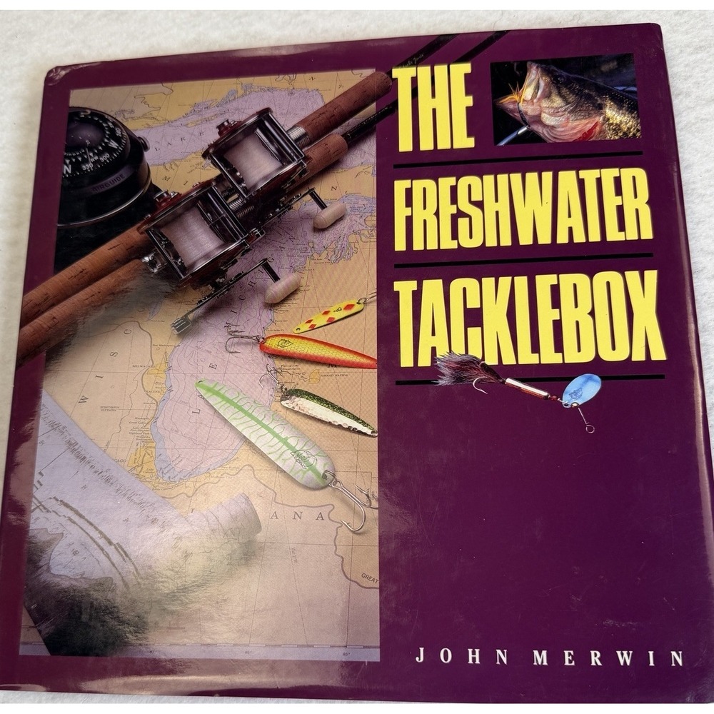 The Freshwater Tacklebox John Merwin 1992 Hardcover‎ Fishing Guide Lures Flies